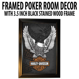 Poker Room art decor Framed Art  : Harley Davidson Motorcycles Eagle