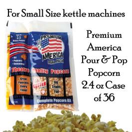 Premium America Theatre Quality Popcorn packs 2.5oz Case of 36