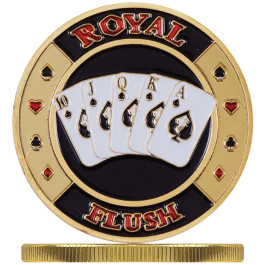 Poker Protector Card Guard Cover in Capsule :  Royal Flush Gold