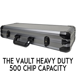 500 capacity : The Vault Heavy Duty Aluminum Poker Casino Chip Case