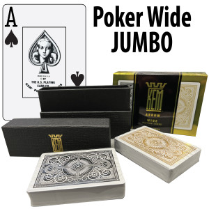 Kem Playing Cards Arrow Poker Wide Jumbo Black/Gold