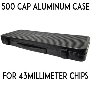 500 capacity : 43 Millimeter Aluminum Poker Casino Chip Case