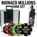 Monaco Millions 1000 Poker Chip Set with Acrylic Carrier