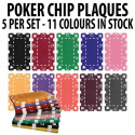 Rectangular Poker Chip Plaques : Sold by pack of 5