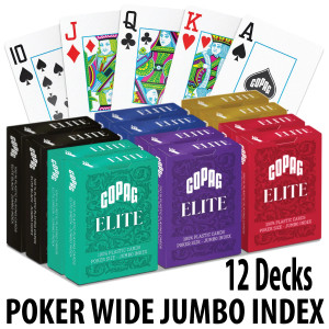 Copag Playing Cards Elite Poker Jumbo Index Value 12 Pack