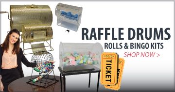 Raffle Drums, Rolls and Bingo Kits