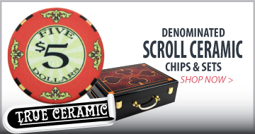 SCROLL CERAMIC POKER CHIPS